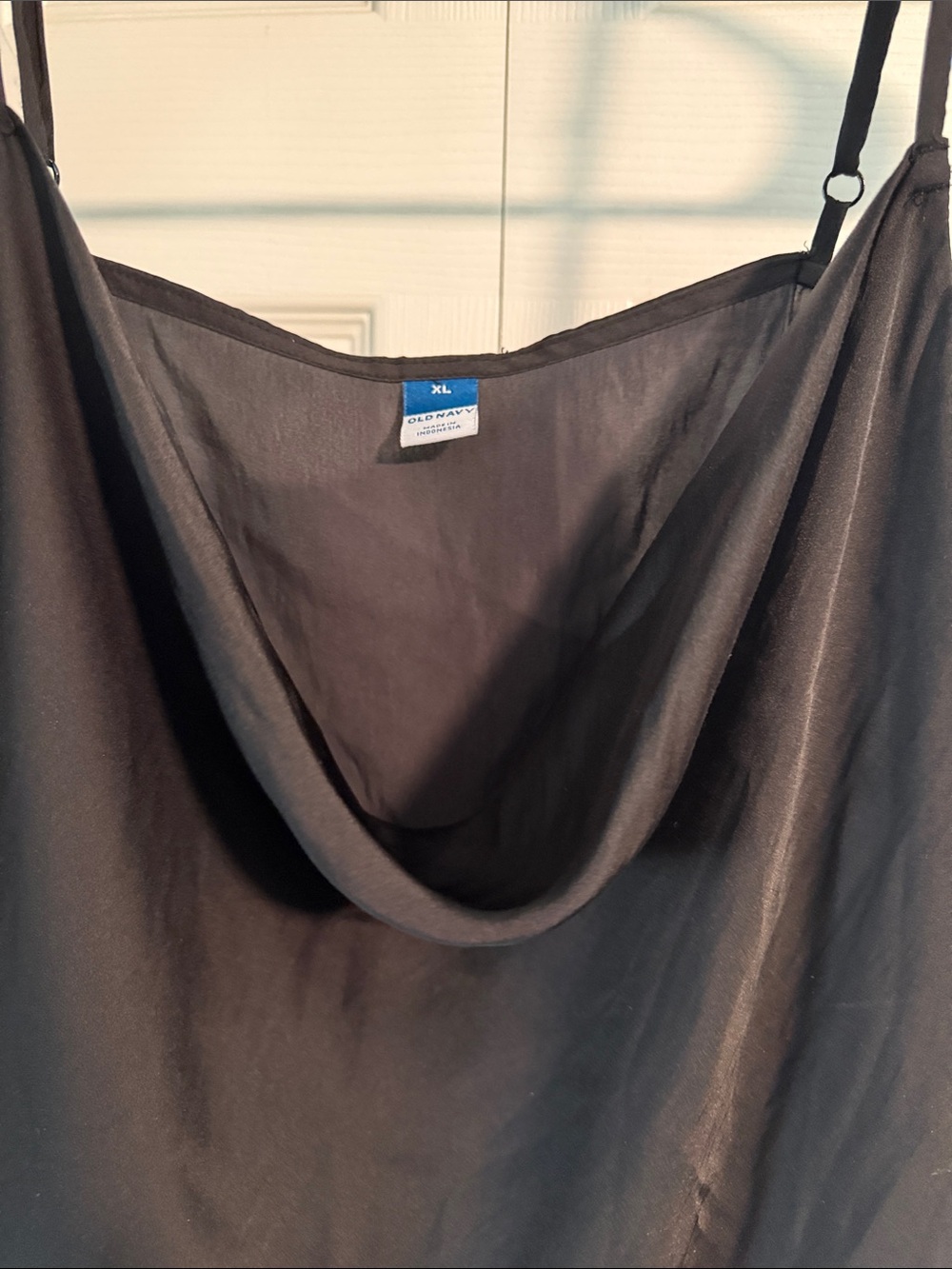 Old Navy Black Satin Cowl-Neck Slip Camisole - Picture 2 of 2